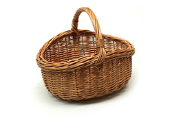 سبد حصیری چوبی
