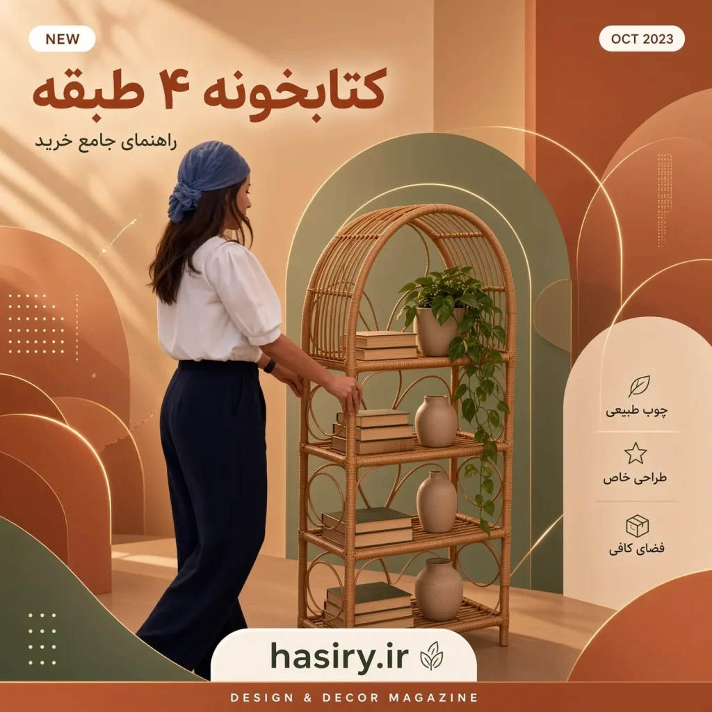 کتابخانه ۴ طبقه حصیری